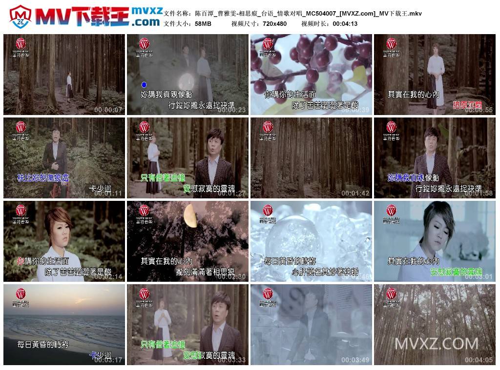 陈百潭_曹雅雯-相思痕_台语_情歌对唱_MC504007